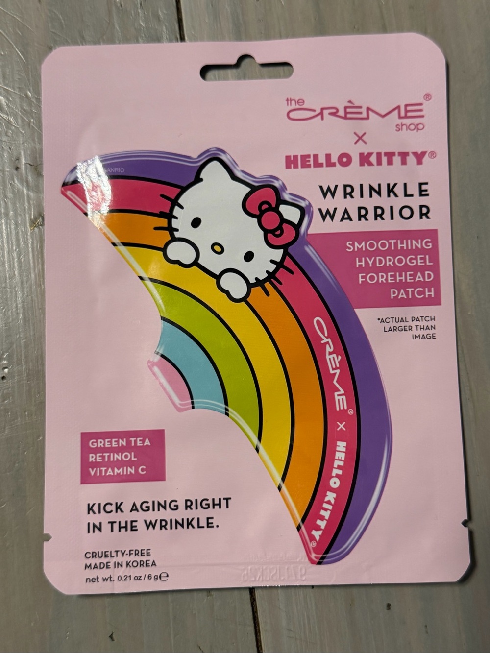 Hello Kitty Wrinkle Warrior Hydrogel Forehead Patch - Pink